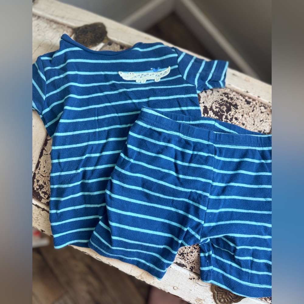 Carter's 3T Blue Striped Kids Pajama Shorts